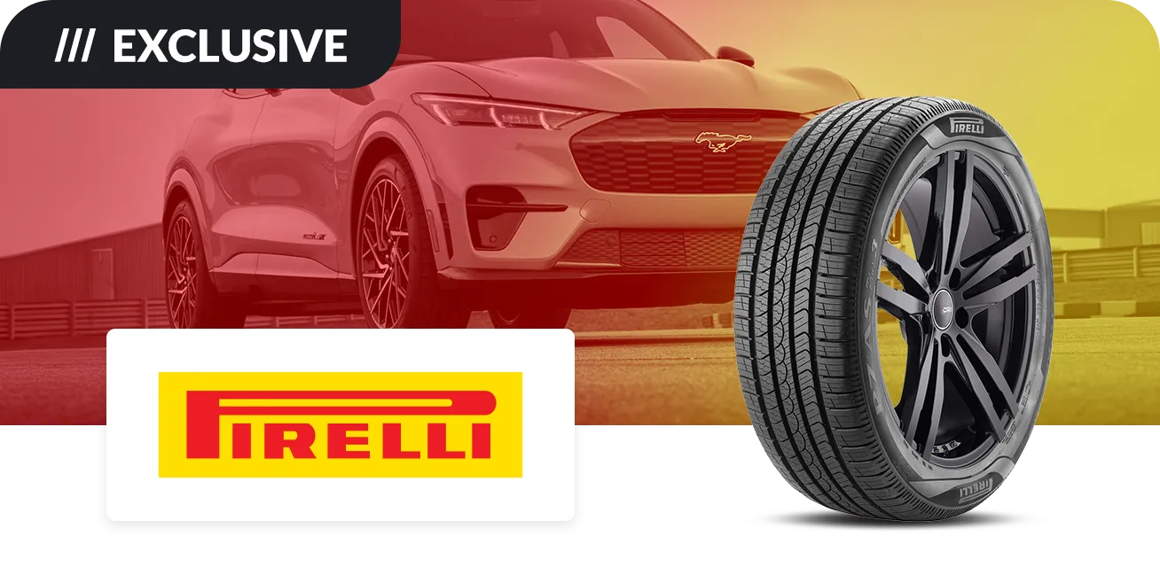 Pirelli tire and wheel promotion artwork
